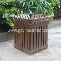 Flat bar metal planter box outdoor street planter